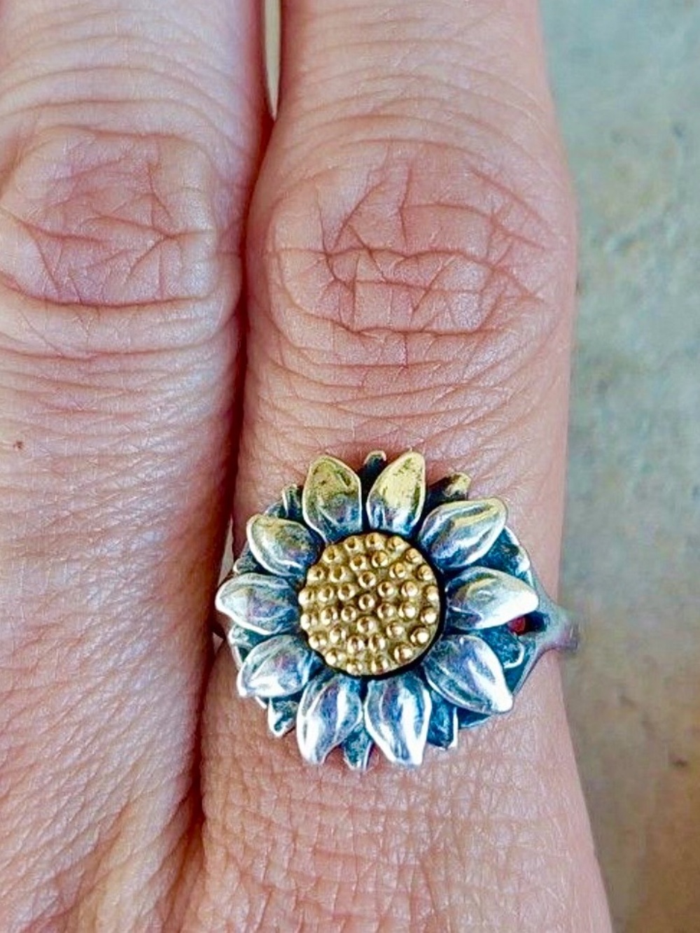 James Avery Wild Sunflower Ring Sterling Silver SIZE 6 - Picture 15 of 15